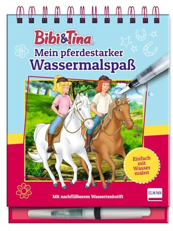 Bibi & Tina – Mein pferdestarker Wassermalspaß (Magic Water Colouring): Einfach mit Wasser malen - Bibi und Tina-Malbuch mit 16 Bildern, die sich beim ... mit nachfüllbarem Wassermalstift, ab 4 Jahren