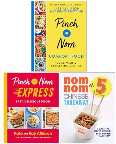 Pinch of Nom Comfort Food [Hardcover], Pinch of Nom Express Fast Delicious Food [Hardcover], Nom Nom Chinese Takeaway In 5 Ingredients 3 Books Collection Set
