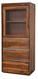 MASSIVMOEBEL24.DE | Vitrine Sydney #104 Sheesahm/Palisander modern lackiert vollmassiv