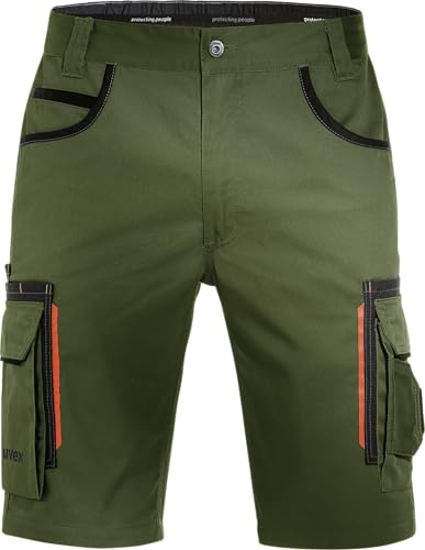 Uvex Tune-Up Arbeitshosen Männer Kurz - Shorts für die Arbeit - Grün - Gr 34W/Etikettengröße- 52
