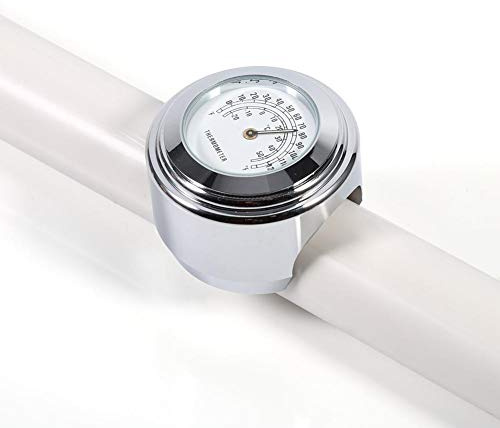 Motorrad-Lenkerthermometer, 7/8 Zoll 1 Motorrad-Lenkerthermometer Wasserdichte Temperaturanzeige mit Anti-Sprung-Gummimatte und Inbusschlüssel