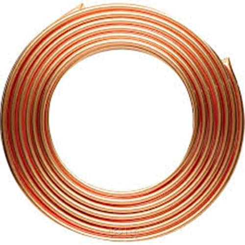 Tubi di rame, tubi di refrigerazione di 8 mm di diametro esterno x 6 mm di diametro interno x 6,56 piedi, tubi in rame a bobina morbida per condizionatore d'aria (C1100 T2)