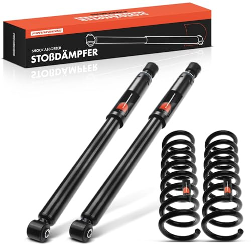 Frankberg 2x Stoßdämpfer + 2x Fahrwerksfeder Hinten Links Rechts 553306 | 557mm, Gasdruck; Kompatibel mit C-Klasse W203, C-Klasse T-Model S203, CLC-Klasse CL203