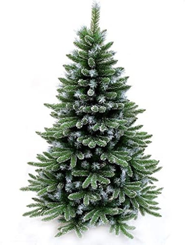 180cm Luxuriöser Künstlicher Weihnachtsbaum Schnee Spray Verschlüsselt Hybrid Spike Automatischer Weihnachtsbaum Mit Metall Ständer (Color : Green, S : 180cm(70.8inches))