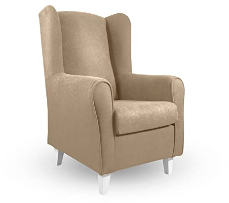 Tete De Lit Butaca orejero | Sillon Relax | Clasico - Moderno | Ideal Lactancia, Lectura o Decoracion | Tapizado en Tela Antimanchas 100cm x 74cm x 70 cm (Color 5)