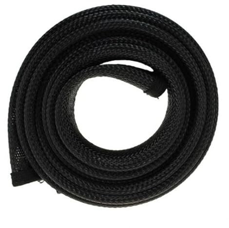 Fisual Cable Management Zip Up Sleeve for Hiding Cables Black 2m