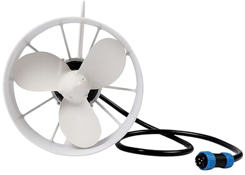 DGLUYUDV Unterwasser-Thruster max. 48 V, 1500 W, bürstenloser Motor mit 3-Klingen-Aluminium-Propeller und Befestigungssitz für Kajak, Elektro-Surfbrett, Köder, Boot, Schiff, U-Boot (Propeller)