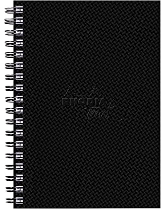 Rhodia 116148C - Rhodia Touch Spiralalbum Watercolor Book, Doppelspirale, feinkörniges Papier aus 100% Baumwolle 300g, DIN A5 Hochformat, 20 Blatt, ideal für Aquarell, Schwarz, 1 Stück