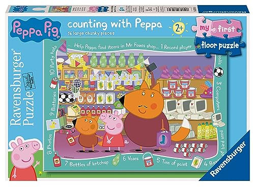 Ravensburger Peppa Pig Puzzle im ersten Stock für Kinder ab 2 Jahren, 16 Teile