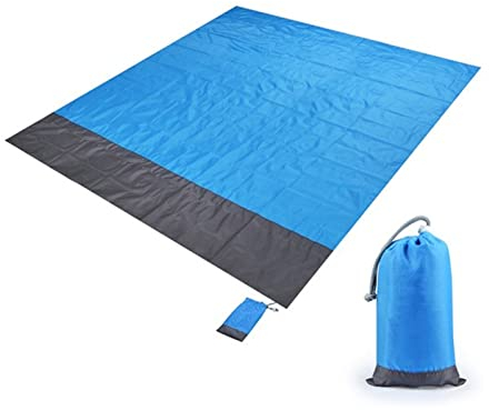 Gemütliche Campingmatratze 2 Größen faltbare wasserdichte und ultra dauerhafte Picknickmatte Outdoor-Reisen Tragbare Strandmatte Schlafmatratze for Camping Wandern Campingmatratze 160x180 ( Color : Bl