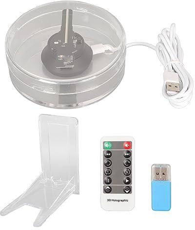 Bewinner 3D Hologram Fan, 48 LEDs Holographic Fan Projector WiFi APP Remote Control, 3D Hologram Projector Advertising Display, 3D Hologram Fan for