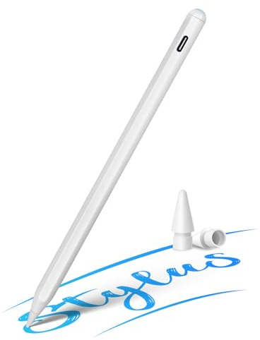 Apple Pencil iPad 10ª/9ª generación, lápiz para iPad Air 4ª/5ª/M2/M3, iPad mini 6ª/7ª, iPad Pro 11/12.9/13 pulgadas M4, carga inalámbrica magnética, lápiz capacitivo de rechazo de palma para iPad 6/7