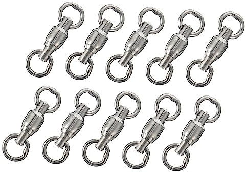 Happyyami 20St Achtstelliger Ringverbinder Angelstecker aus Edelstahl massiver Ringlauf Wälzlagerverbinder Angelwirbel angehen Stift Bazi-Ring Drehende Fässer rotieren Rostfreier Stahl