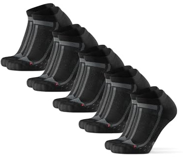 DANISH ENDURANCE Calzini Corti da Corsa, Anti-Vescica, Calze Tecniche Sportive da Running, per Uomo e Donna, 5 Paia