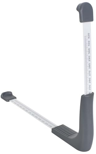 Teleskopisk skomätare, 110–320 mm skomätlinjal för mätning av skostorleken, bärbara skostorlekar fotmätare, fot- och innerskomätare, skostorleksmätare för barn vuxna fötter, GRÅ, Einheitsgröße
