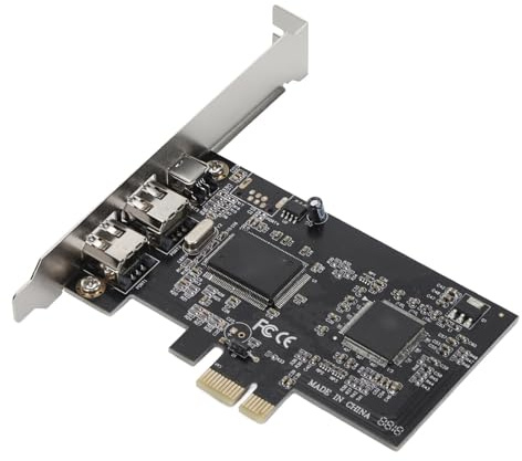 PCIE 1394A Firewire Erweiterungskarte, PCIE 1X auf 3 Port 1394A Firewire Riser Karte, Dual Chip Design, Unterstützt 1440 X 1080 800 Mbit/s Erweiterungsadapterkarte für Windows