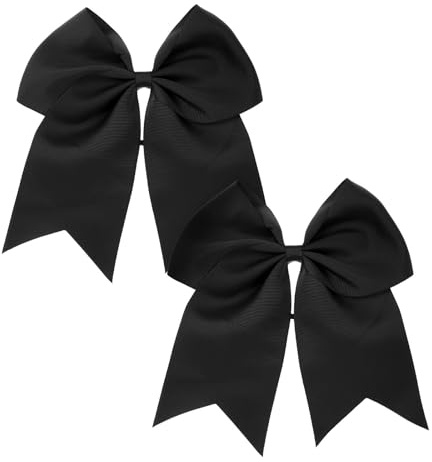 2 Stück Schleife Haargummi Rot Große Schleife Haarseil Cheerleader Schleife Haarschmuck Kopfbedeckung für Damen Mädchen Weihnachtsfeier