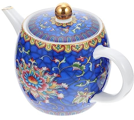 BIUDECO Vintage Home Teapot Ceramic Tea Maker Pot Heat-Resistant Unique Teapot for Delicate Tea Kettle Use in Home Restaurant Setting