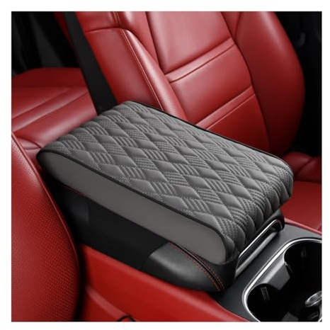 Adunsiaoto Coperture Box Bracciolo Antiriflesso, Copertura Console Centrale Auto Con Schiuma Memoria, Cuscino Rinforzo per Bracciolo a Forma Diamante per Auto Accessori Automobilistici(Grigio)