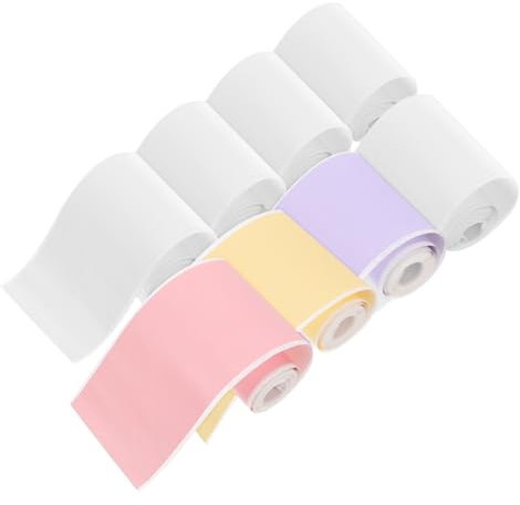 DIYEAH 8rollen Thermopapier Für Mini-etikettendrucker Mit Klaren Und Detaillierten Druckergebnissen Wasserfeste Und Selbstklebende Eigenschaften Für Vielseitige Anwendungen