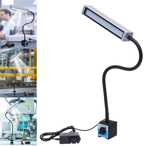 SAUADY LED Arbeitslicht Schwanenhals Magnetisches Licht IP67 für Nähen CNC Werkzeugmaschinen Drehbänke Schwarz