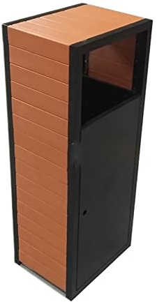 Cubeta de Basura Exterior Contenedor de reciclaje de botes de basura for exteriores, con marco de metal de pintura estable y cubierta superior, contenedor de residuos de gran capacidad for uso en inte
