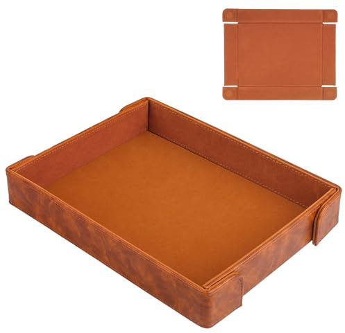 PU Leather Dice Tray Magnetic Folding Dice Rolling Mat with Felt Lining for Dice Games Portable Tabletop Board Games Tray