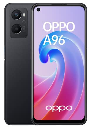 OPPO A96 - Smartphone 4G Débloqué, 8 Go RAM + 128 Go Extensible, Écran Confort 90Hz +Appareil Photo 50MP, Batterie 5000 mAh, Jusqu’à 2,5 Jours d’autonomie, Noir [version FR] (Reconditionné)