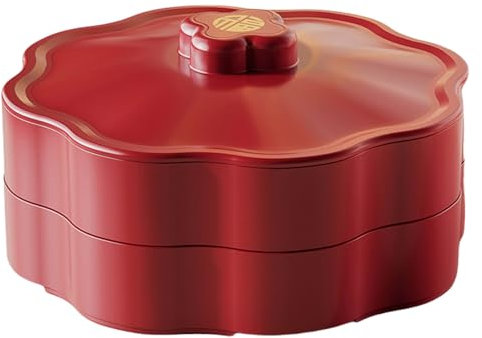 YUXITA Boîte à bonbons avec couvercle Distributeur de bonbons 5 compartiments Boîte de rangement pour fruits secs Décoration d'intérieur