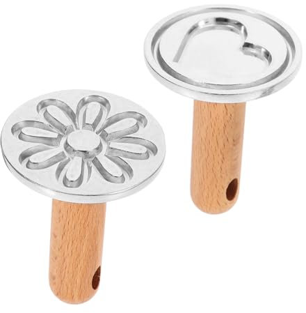 Alipis 2pcs Aluminum Edge Flower Pattern Cookie Cutter Biscuit Cutter Reusable Cookie Mold Kitchen Baking Supply for Eid Christmas