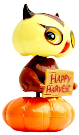 Figure da danza solare, gufo a energia solare, statuetta decorativa oscillante per casa, ufficio, finestra, auto, adulti, Halloween, feste di Halloween e ragazze