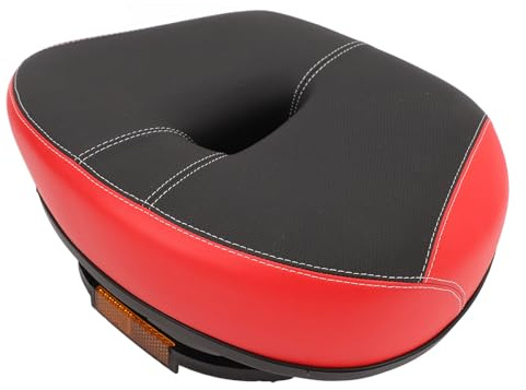 LUCKDANO Noseless Fahrradsitz, Breiter Fahrradsattel, übergroß, Bequem, mit Luftstrom, mit Memory-Schaum Gepolstert, Weiches Kissen mit Stoßdämpfendem Ball für Drinnen und Draußen