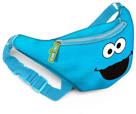 Karactermania Sesamstraße Krümelmonster Face-Kleiner Fancy Bauchtasche, Blau, 5 x 14 cm