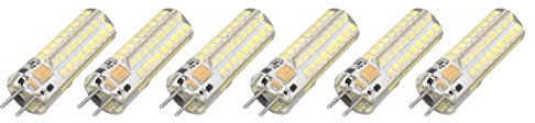 Zerodis Lampada a LED, AC DC12V 360 Gradi 7W GY6.35 72 LED Plafoniera (Luce bianca 6000K)