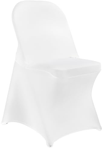 LGJIAOJIAO Stretch Spandex Chair Covers - 30 PCS, Folding Kitchen Chairs Cover, Universal Washable Slipcovers Protector, Removable Chair Seat Covers, for Wedding Party Dining Room Banquet Event