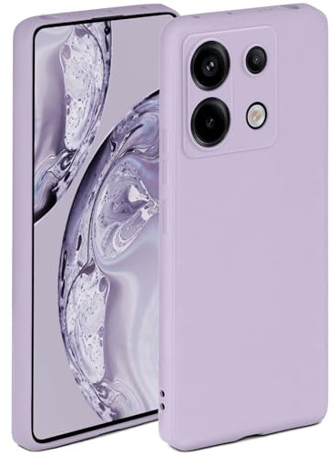 ONEFLOW Mjukt fodral för Redmi Note 13 Pro 5G-fodral av silikon med kameraskydd, silikonskal med ökat skydd för display, bakskydd, mjukt mobiltelefonfodral, syren