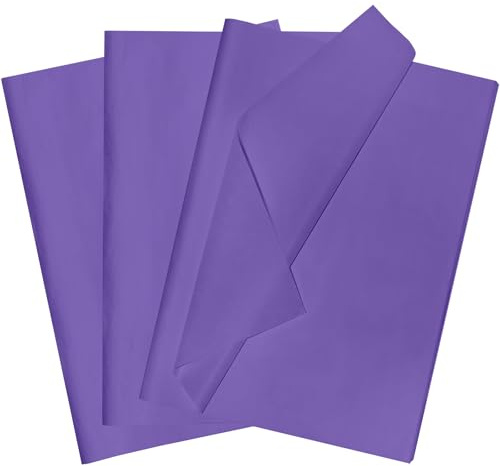 POPOYU 60 st silkespapper för omslagspresenter, lila 35 x 50 cm silkespappersark för förpackning, omslagspapper, ark syrafria för halloween, bröllop, födelsedagspresenter, förpackning, gör-det-själv