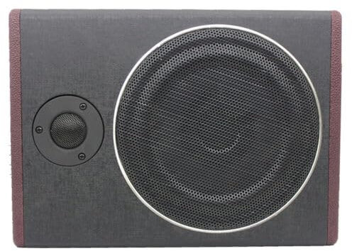 LOIRIIC 8'' Slim Amplifier Subwoofer Audio, 600W Compact Bass with Amplifier, Flat Car Underseat Audio Sub Bass Box Speaker for Motorhome