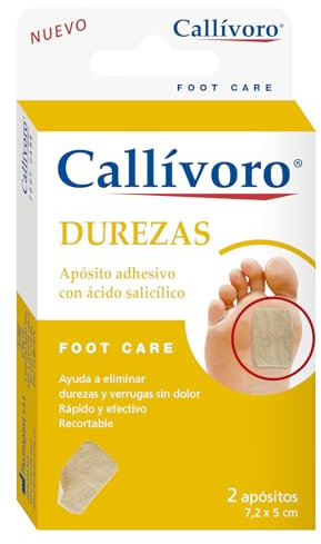 Callívoro Durezas | Apósito Adhesivo para Durezas y Verrugas con Ácido Salicílico | Eliminación sin Dolor | Hidrocoloide Recortable para Protección y Alivio |
