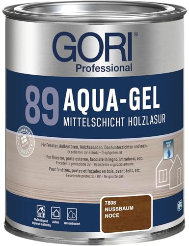 0,75L GORI 89 AQUA-GEL Holzlasur – Die wasserbasierte Weiterentwicklung zu GORI 88 (7808 Nussbaum)