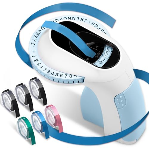 kokdid Prägemaschine Beschriftungsgerät 3D Prägegerät Handheld Label Prägegerät Tragbares Prägegerät