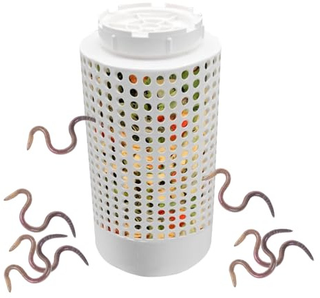 Contenitore per compostaggio a terra, bidoni per per compostaggio, 7,4 x 7,4 x 21,4 cm, contenitore per compostaggio esperti, appassionati di giardinaggio, cortile, gestione dei