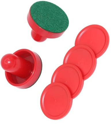 amangul Table Hockey Pusher Set Standard Plastic Air Paddle and Pucks Goal Handle Pusher Replacement Part Easy to Use Home Standard Air Paddle and Pucks