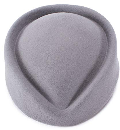Lawliet A040 Faszinator / Fascinator in Tropfenform, Wolle - Grau - Einheitsgröße
