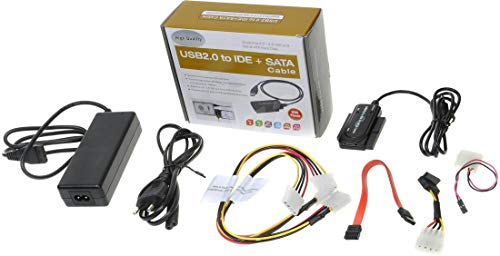 Premium Cord Adaptador IDE USB 2.0 y SATA con Cables y Fuente de alimentación