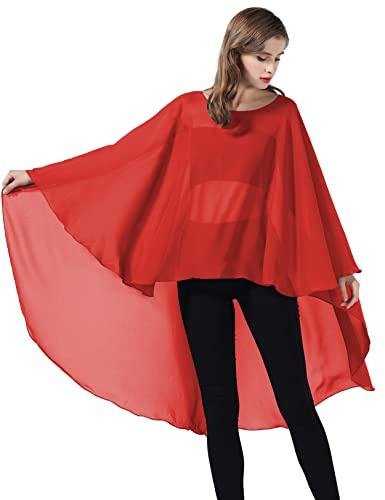 BEAUTELICATE Stola Damen Chiffon Schal Umschlagtücher Cape Elegant für Festlich Hochzeit Brautkleid Abendkleid