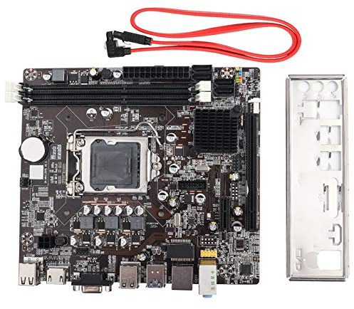 Kafuty Scheda Madre per Computer Desktop, Scheda Audio/Scheda di Rete Integrata, Scheda Madre SATA USB3.0 USB 1155 LGA, per Intel B75, Supporto Trasmissione SSD SSD ad Alta velocità