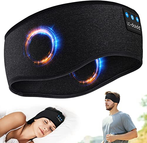 Schlafkopfhörer Bluetooth, Schlaf Kopfhörer Bluetooth Sport Stirnband Kopfhörer Geschenke Sport-Kopfhörer mit Ultradünnen Lautsprecher, Geburtstagsgeschenk für Frauen/Männer Seitenschläfer