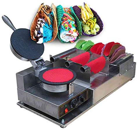 Kolice Commercial Taco Rolling Machine/Taco Maker/Taco Machine/Waffle Machine/no-Stick Waffle Maker/Flour Corn Taco Machine/Tortilla Maker Machine with Taco Holder