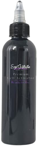 Ezgi Sertcetin Premium-Zellaktivator, fertig zum Gießen, Erstellen Sie perfekte und einzigartige Zellen in Ihren Malarbeiten, 118 ml Volumen, von Ezgi Sertcetin (Metallic Como Charcoal)